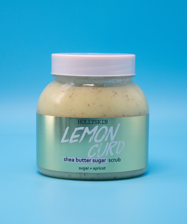 Цукровий скраб з олією ши і перлітом HOLLYSKIN Lemon Curd