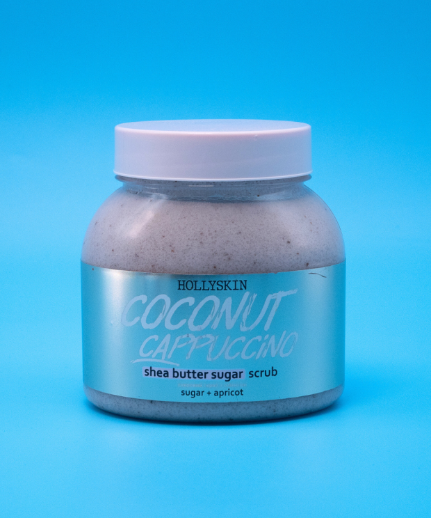 Цукровий скраб з перлітом і олією ши HOLLYSKIN Coconut Cappuccino