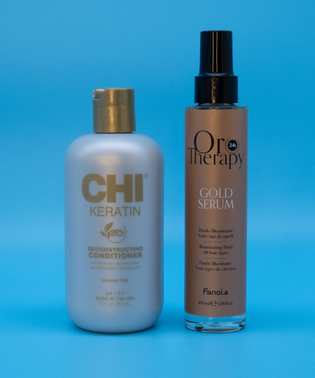 Акційний набір Fanola Oro Therapy Gold Serum та CHI Keratin Conditioner