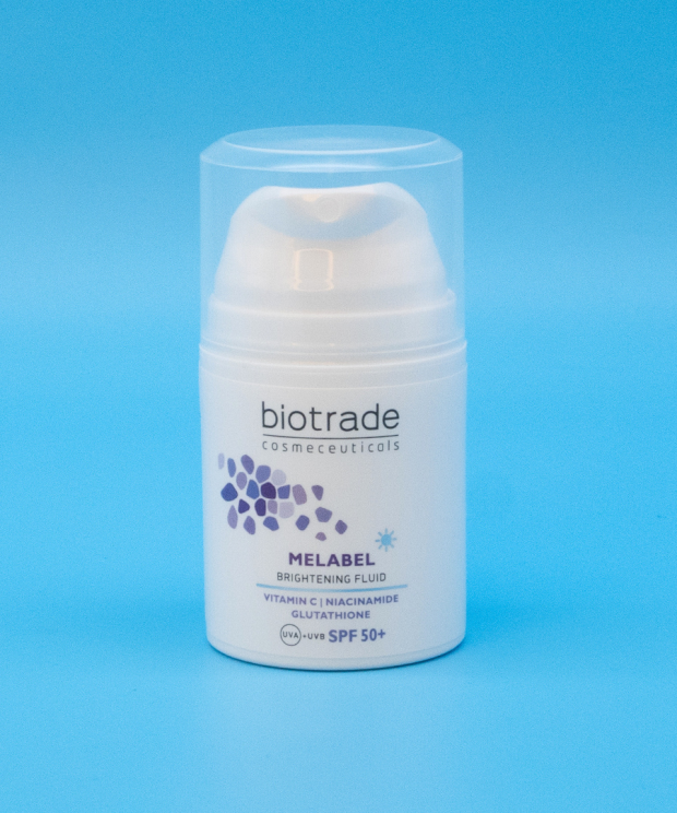 Сонцезахисний флюїд-депігмент з вітаміном С та антиоксидантами Biotrade Melabel 50 мл